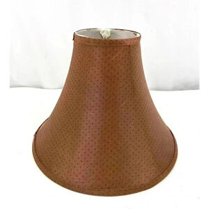 Brown Fabric Bell‎ Shaped Lamp Shade 4"x11"x8.5"